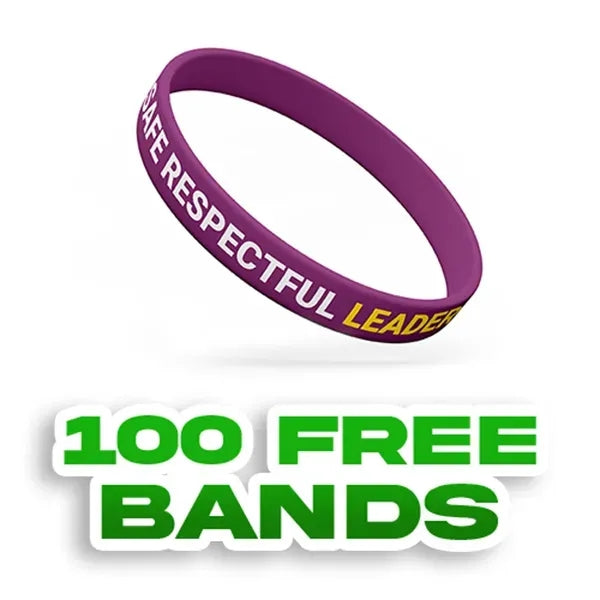 Custom Silkscreen Printed Silicone Wristbands