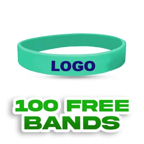 Custom Silkscreen Printed Silicone Wristbands-AA