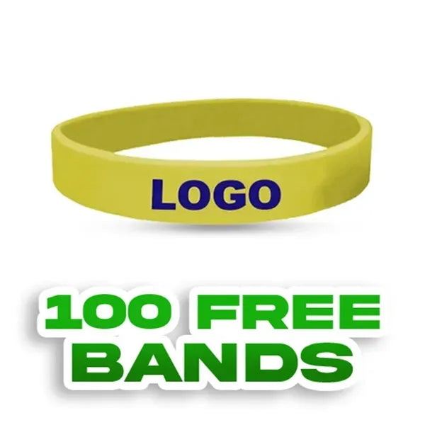 Custom Silkscreen Printed Silicone Wristbands-H