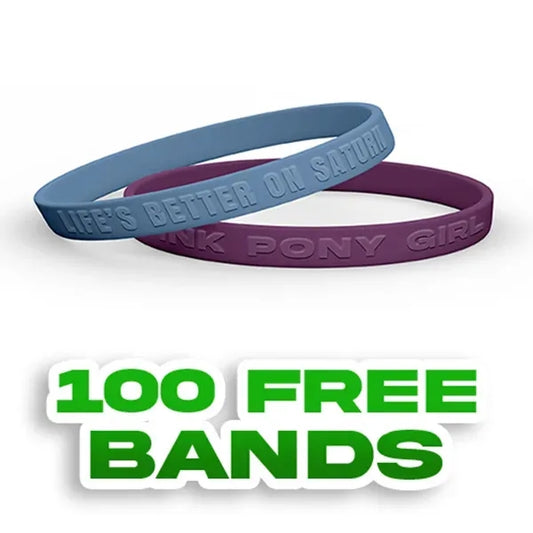 Embossed 1/4 inch Wristband