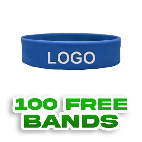 3/4 inch Color Filled Debossed Wristband-H