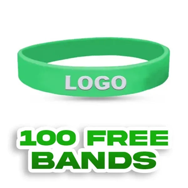 1/2 inch Embossed Printed Wristband-H
