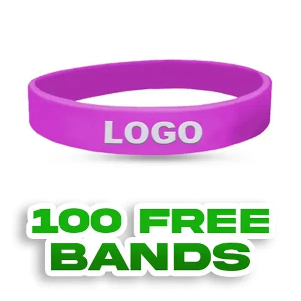 Embossed Printed Silicone Wristbands-H