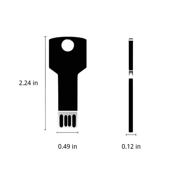 Customizable portable key-shaped metal USB flash drive