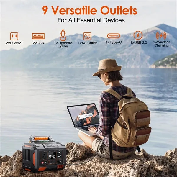 300W 78000MAH Portable Power Station Outdoor Solar Generator