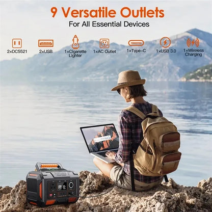 300W 78000MAH Portable Power Station Outdoor Solar Generator