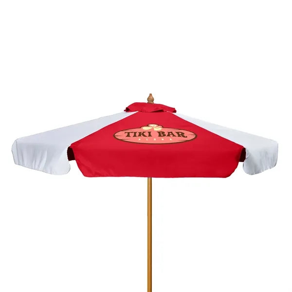 7' Wood Market Umbrella Kit With Valance (1 Imprint)