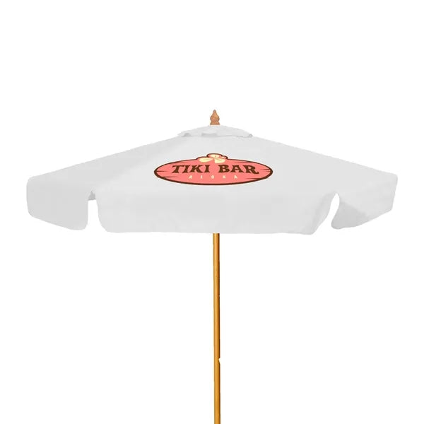 7' Wood Market Umbrella Kit With Valance (1 Imprint)