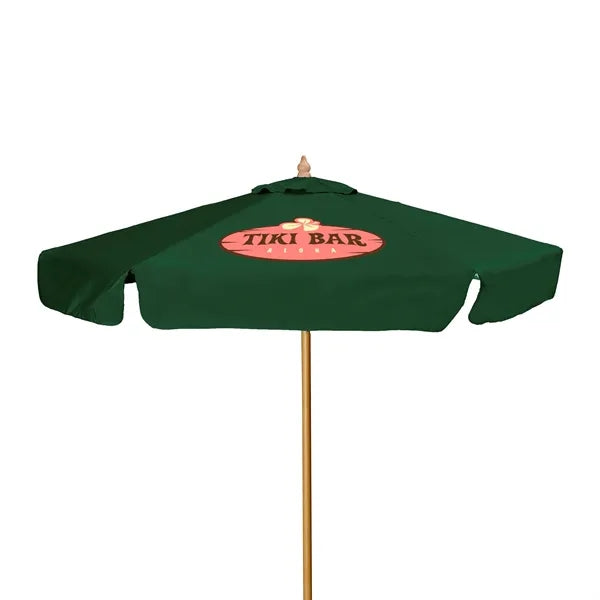 7' Wood Market Umbrella Kit With Valance (1 Imprint)