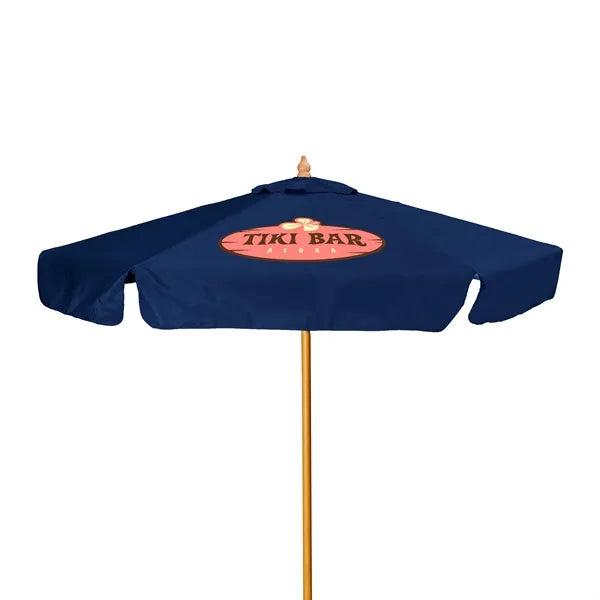 7' Wood Market Umbrella Kit With Valance (1 Imprint)