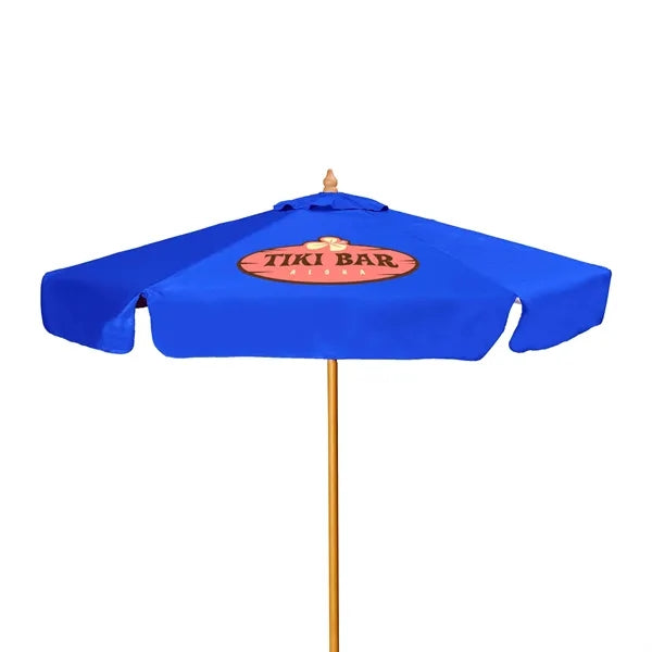 7' Wood Market Umbrella Kit With Valance (1 Imprint)