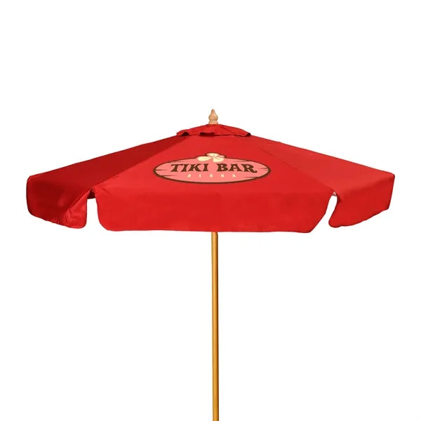 7' Wood Market Umbrella Kit With Valance (1 Imprint)