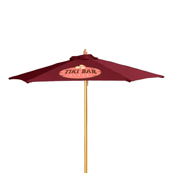 7' Wood Market Umbrella Kit (1 Imprints)