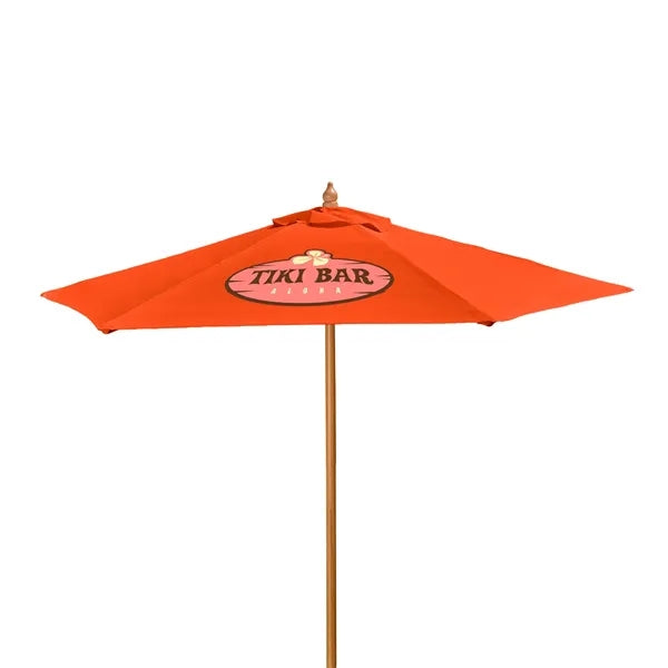 7' Wood Market Umbrella Kit (1 Imprints)