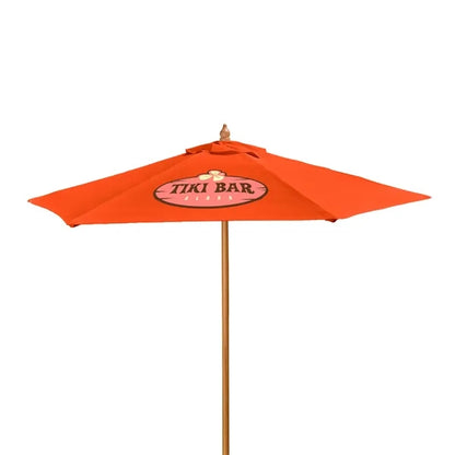 7' Wood Market Umbrella Kit (1 Imprints)