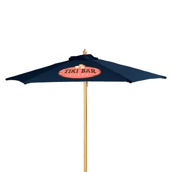 7' Wood Market Umbrella Kit (1 Imprints)