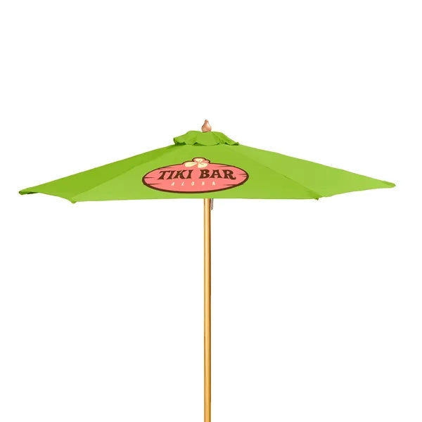 7' Wood Market Umbrella Kit (1 Imprints)