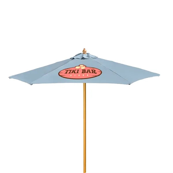 7' Wood Market Umbrella Kit (1 Imprints)
