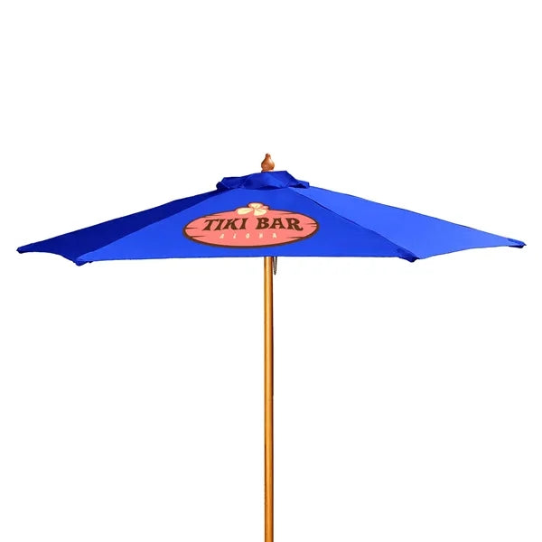 7' Wood Market Umbrella Kit (1 Imprints)