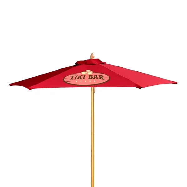 7' Wood Market Umbrella Kit (1 Imprints)