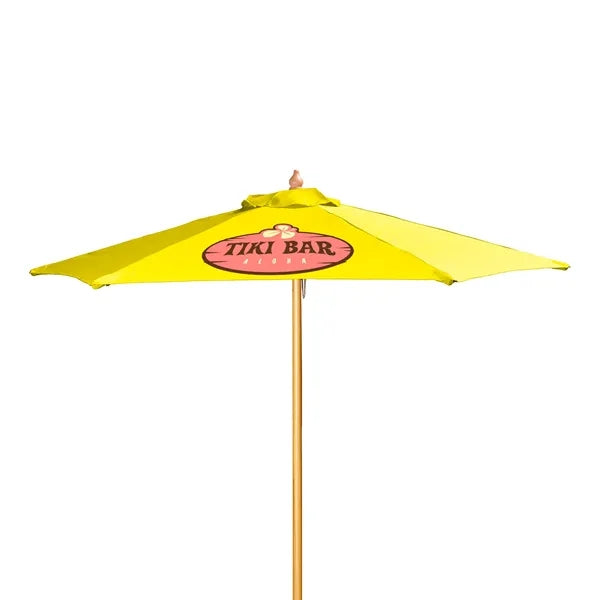 7' Wood Market Umbrella Kit (1 Imprints)
