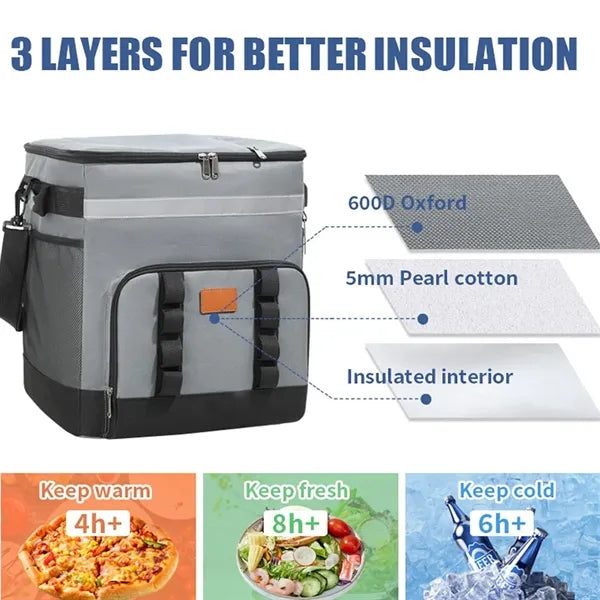 Removable Wheels Insulated Portable Foldable Cooler Bag