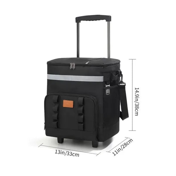 Removable Wheels Insulated Portable Foldable Cooler Bag