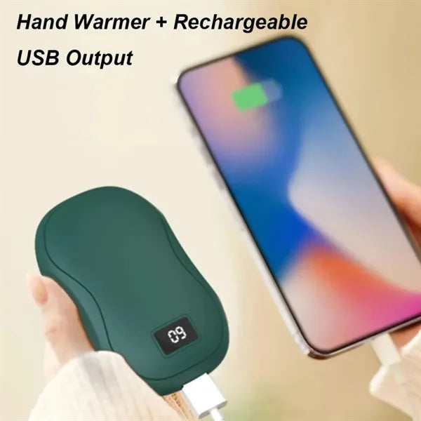 Portable Double-Sided Heating Power Bank Hand Warmer