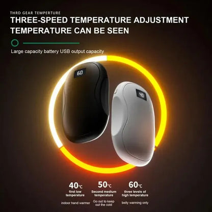 Portable Double-Sided Heating Power Bank Hand Warmer