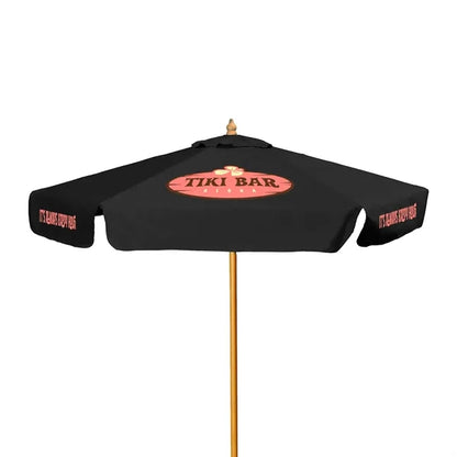7' Wood Market Umbrella Kit With Valance (6 Imprints)