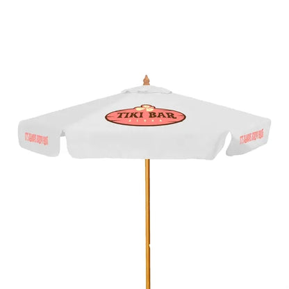 7' Wood Market Umbrella Kit With Valance (6 Imprints)
