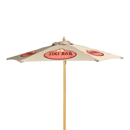 7' Wood Market Umbrella Kit (6 Imprints)