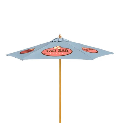 7' Wood Market Umbrella Kit (6 Imprints)