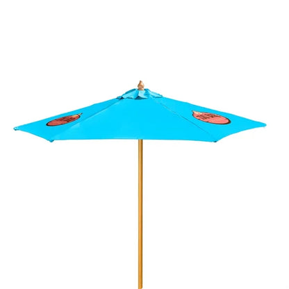 7' Wood Market Umbrella Kit (3 Imprints)