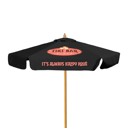7' Wood Market Umbrella Kit With Valance (2 Imprints)