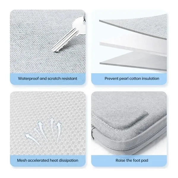 Laptop Carrying Case with Detachable Front Pocket