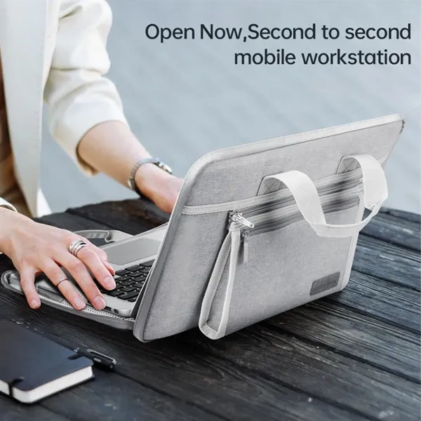 Laptop Carrying Case with Detachable Front Pocket