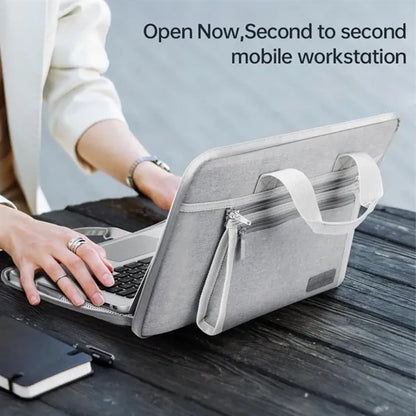 Laptop Carrying Case with Detachable Front Pocket