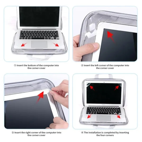 Laptop Carrying Case with Detachable Front Pocket