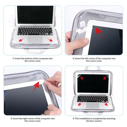 Laptop Carrying Case with Detachable Front Pocket
