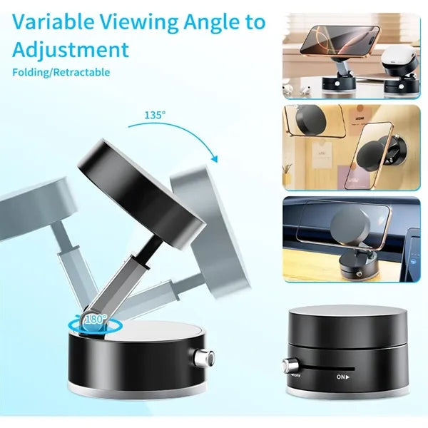 Foldable Vacuum Suction Magnetic Phone Holder