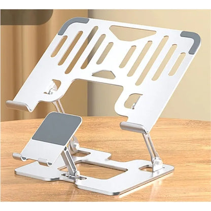 Foldable Adjustable Laptop Stand with Phone Holder