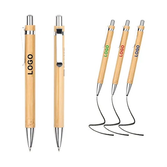 Eco Retractable Bamboo Pen