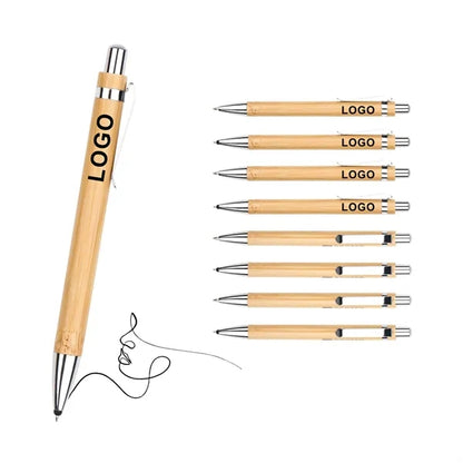 Eco Retractable Bamboo Pen