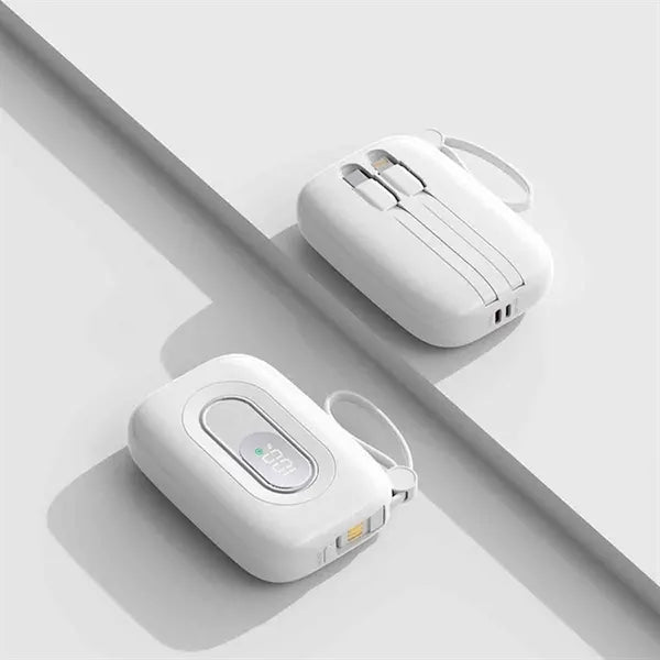10000mAh Power Bank Built in Cables
