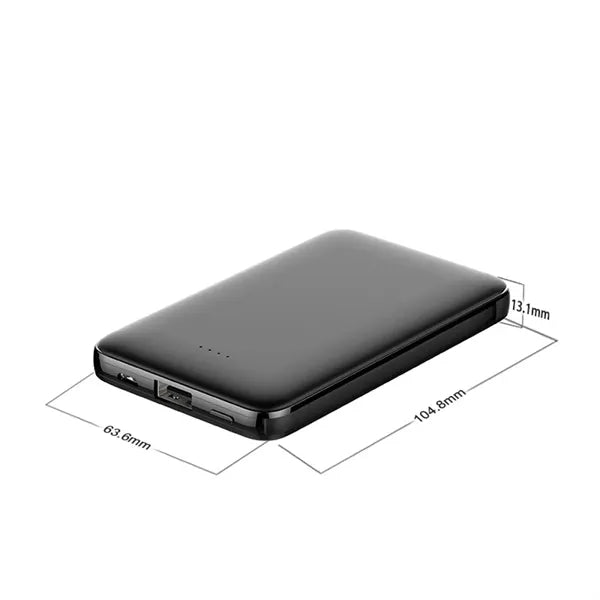Power Bank 5000 mAh with Integrated Charging Cables