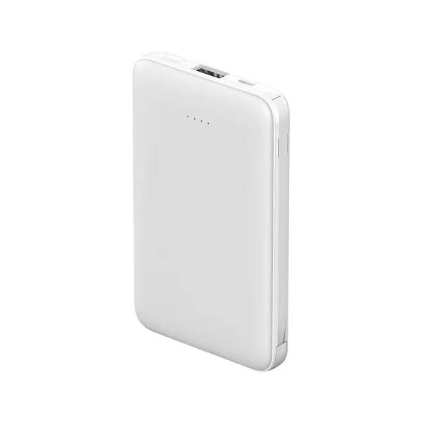 Power Bank 5000 mAh with Integrated Charging Cables
