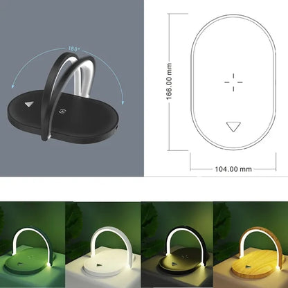 Wireless Night Light Foldable Phone Holder 15W Fast Charger