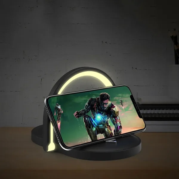 Wireless Night Light Foldable Phone Holder 15W Fast Charger