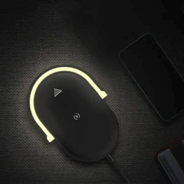 Wireless Night Light Foldable Phone Holder 15W Fast Charger